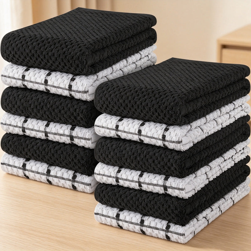 CouldNook Waffle Kitchen Towel - Grid Texture and Color Choices