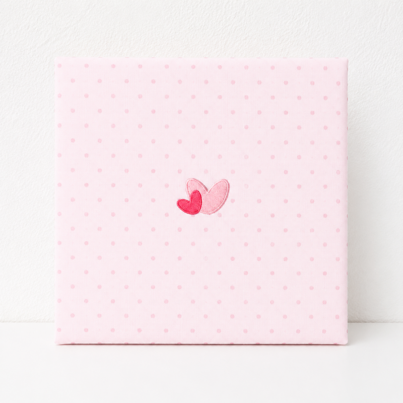 CouldNook Pink Heart Candy Embroidered Patch - Iron-On Motif Collection
