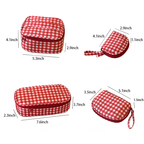 CouldNook Checked Cosmetic Bag - Vanity Storage Accent