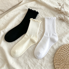 CouldNook Lace Edge Ankle Socks - Gentle Shoe Accent