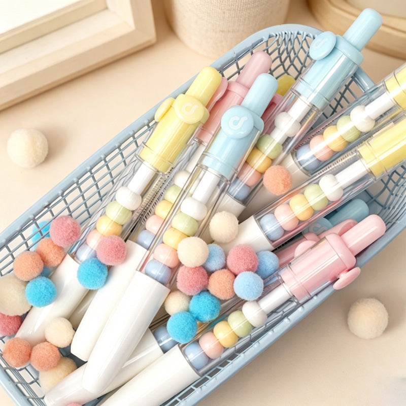 CouldNook Beaded Gel Pen Set - Rearrangeable Inserts and Clear Click Barrels