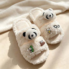 CouldNook Panda Plush Slippers - Four Soft Color Options