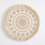 CouldNook Mandala Fringed Table Mat - Round Print
