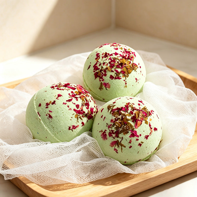 CouldNook Maria Rose Scent Bath Bomb - Red Botanical Sphere
