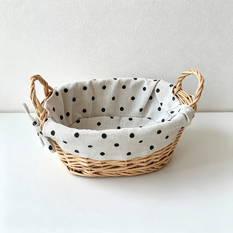 CouldNook Polka Dot Organizer Basket - Gentle Shelf Storage