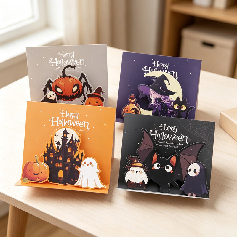 CouldNook Halloween Pop-Up Greeting Card - Four Scene Set