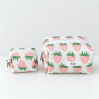 CouldNook Strawberry Zipper Pouch - Pink Fruit Print
