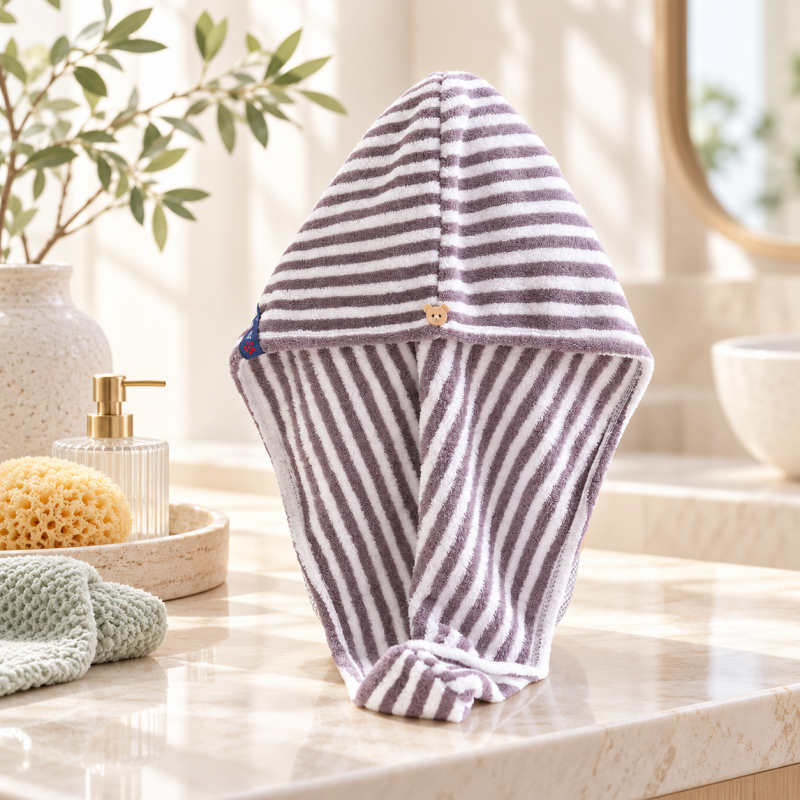 CouldNook Hair Drying Turban - Stripes And Chevrons