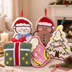 CouldNook Christmas Hanging Hand Towel - Shaped Fleece And Festive Embroidery