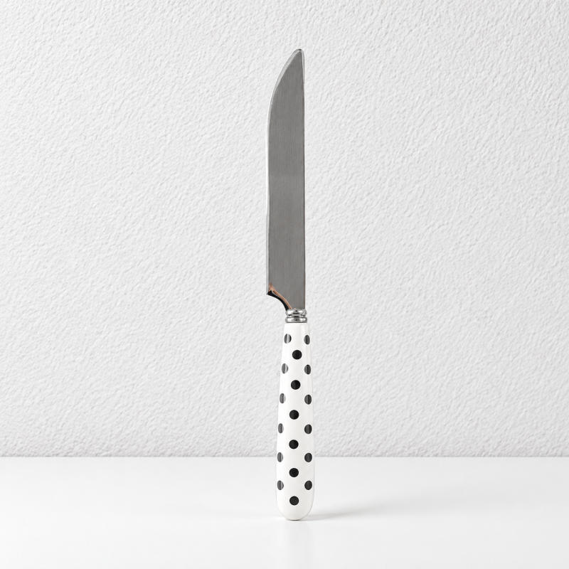 CouldNook Ceramic Handle Flatware - Geometric Pattern Dining Collection
