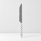 CouldNook Ceramic Handle Flatware - Geometric Pattern Dining Collection