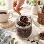Acacia Coffee Scoop - Deep Bowl and Rounded Wooden Grip
