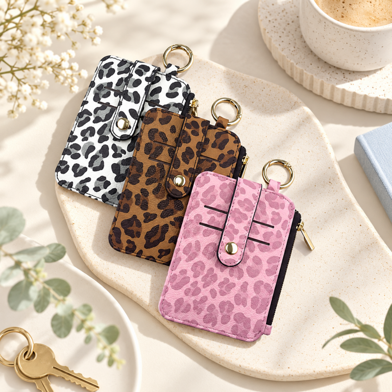 Card Wallet - ID Window and Side Zipper Pocket