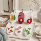 CouldNook Oval Floral Scented Wax Tablet - Hanging Ribbon