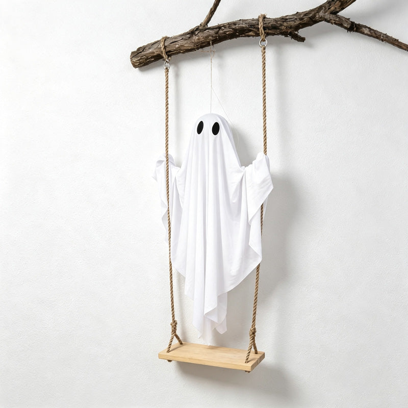 CloudNook Swing Ghost Hanging Prop‑Halloween Yard Decor