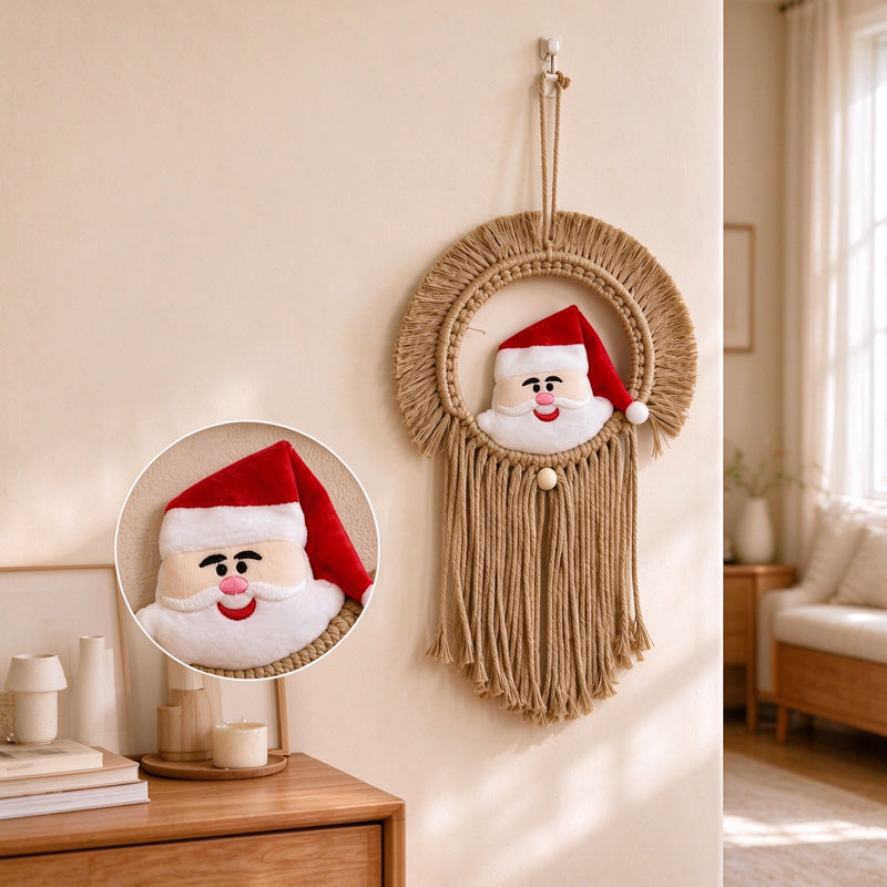CouldNook Santa Wall Hanging - Circular Cotton Fringe