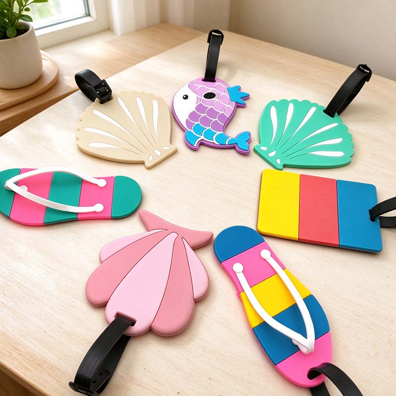 CouldNook Beach Luggage Tag - Playful Shapes and Buckled Strap