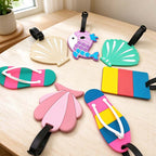 CouldNook Beach Luggage Tag - Playful Shapes and Buckled Strap