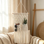 CloudNook Macrame Wall Hanging Organizer‑Boho Pocket Tapestry