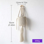 CouldNook Cotton Wall Storage Pocket - Knotted Detail and Long Tassel