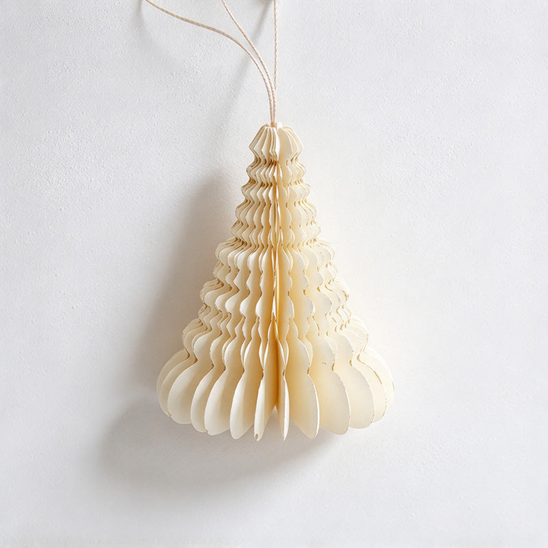 CouldNook Honeycomb Paper Tree Ornament - Layered Folds and Hanging Cord