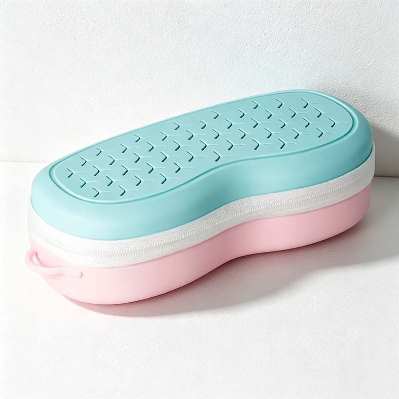 CouldNook Silicone Swimming Goggles Case - Ventilated Two-Tone Shell