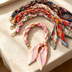 CloudNook Silk Scarf Phone Wrist Strap‑Braided Anti‑Lost Lanyard
