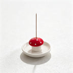 CouldNook Mushroom Incense Holder - Dotted Cap and Round Catch Tray
