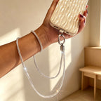 CouldNook Rhinestones Set Crossbody Phone Strap with Slender Stone-Set Line