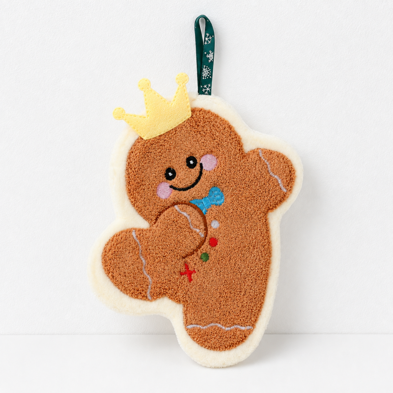 CouldNook Cartoon Coral Fleece Hand Towel‑Hanging Absorbent Cloth