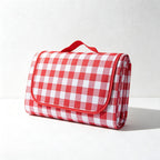 CouldNook Yellow Gingham Picnic Mat - Compact Folded Case