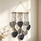 CloudNook  Macrame Heart Wall Hanging‑Boho Cotton Tapestry Decor