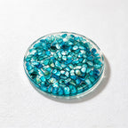 CouldNook Round Shell Coaster - Clear Resin and Iridescent Fragment Inlay