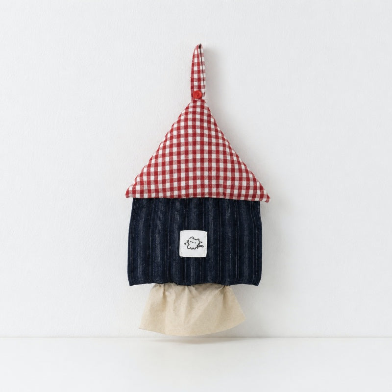 CouldNook Cute House‑Shaped Hanging Tissue Pouch‑Wall Mount Tissue Holder for Home & Car