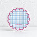 CouldNook Round Patterned Coaster - Gingham and Illustrated Table Designs