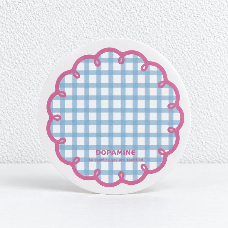 CouldNook Round Patterned Coaster - Gingham and Illustrated Table Designs