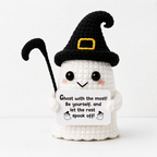 CouldNook Yarn Halloween Doll Ornament - Witch and Ghost Designs