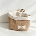 CouldNook Small Hanging Lined Organizer Basket - Simple Storage Accent