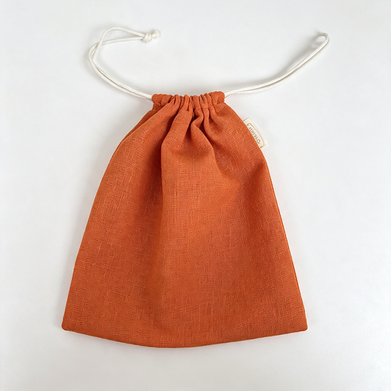 CouldNook Plain Drawstring Storage Organizer Bag - Warm Routine Accent