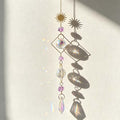 CouldNook Amethyst Crystal Suncatcher Decorative - Crescent Moon Design