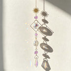 CouldNook Amethyst Crystal Suncatcher Decorative - Crescent Moon Design
