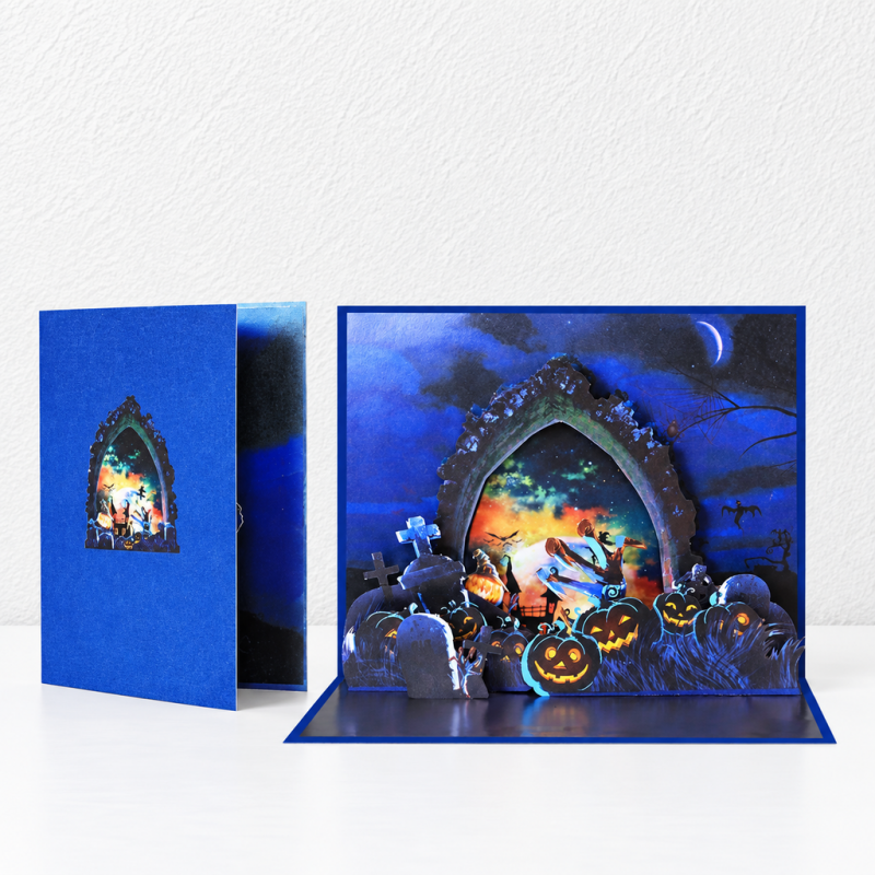 CouldNook Halloween Pop-Up Card - Layered Spooky Scenes and Writing Space