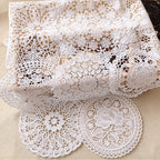 CouldNook Round Lace Table Mat - Floral Openwork And Decorative Edges