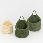 CouldNook Woven Hanging Produce Basket Set - Three Graduated Sizes