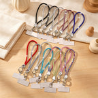 CouldNook Rhinestones Set Wrist Phone Strap with Heart-Shaped Links