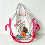 CouldNook Donut Embroidery Shopping Bag - Everyday Market Accent