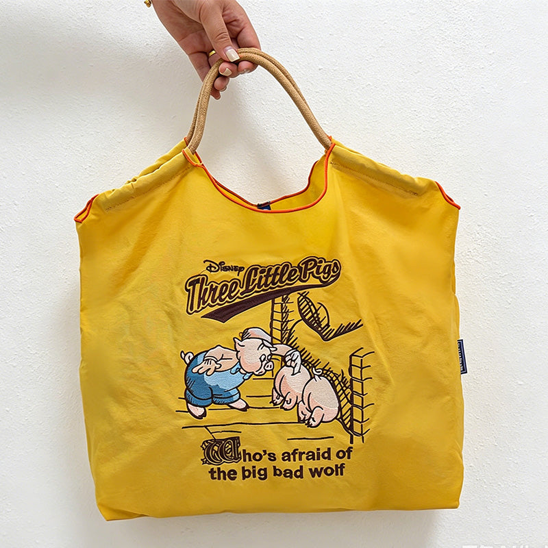 CouldNook Two Cats Embroidery Shopping Bag - Everyday Market Accent