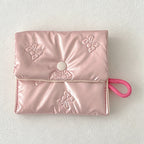 CouldNook Bow Embossed Mini Storage Pouch - Portable Makeup & Sanitary Bag