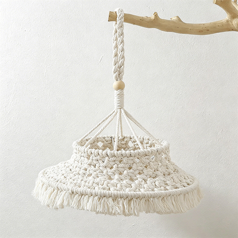 CouldNook Woven Basket Lamp Shade - Warm Hanging Light