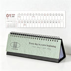 CouldNook Mini Desk Calendar - Minimalist English Desktop Calendar 2026-2025